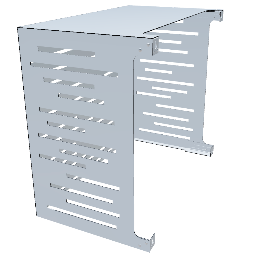 Cache climatiseur extérieur Traits Blanc - Clim-Box