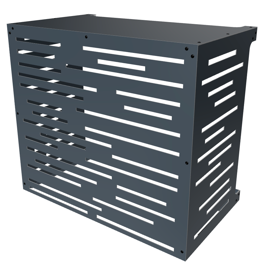 Cache climatiseur extérieur Traits Anthracite - Clim-Box