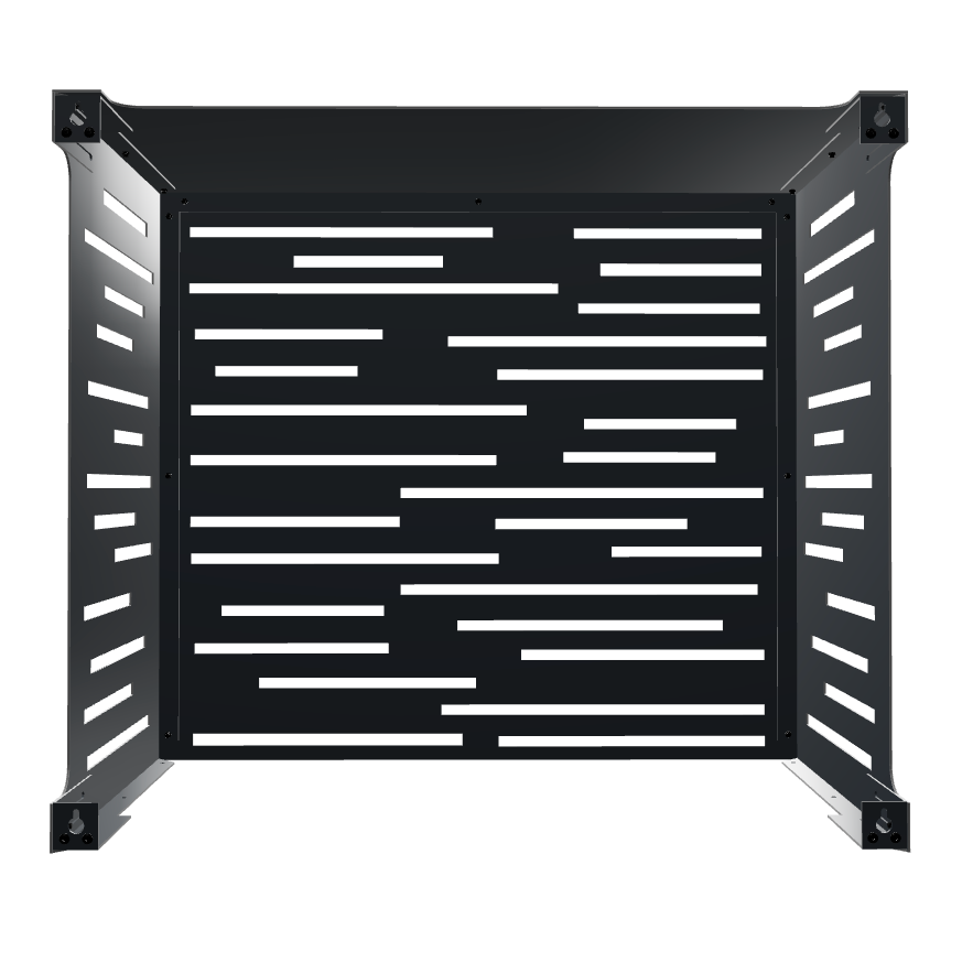 Cache climatiseur extérieur Traits Anthracite - Clim-Box