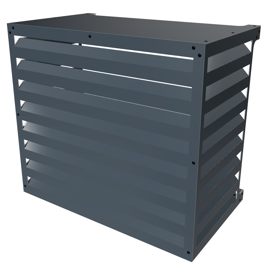 Cache climatiseur extérieur Ajouré Anthracite - Clim-Box