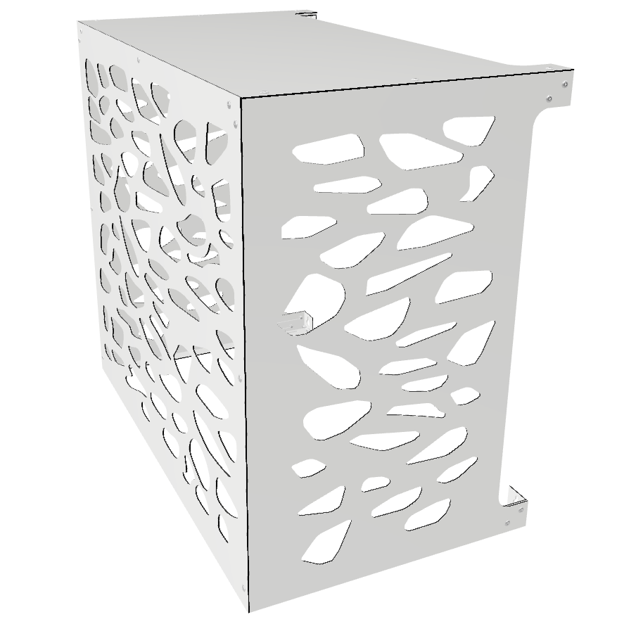 Cache climatiseur extérieur Pierres Blanc - Clim-Box