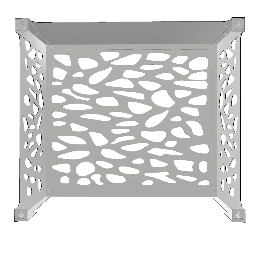 Cache climatiseur extérieur Pierres Blanc - Clim-Box